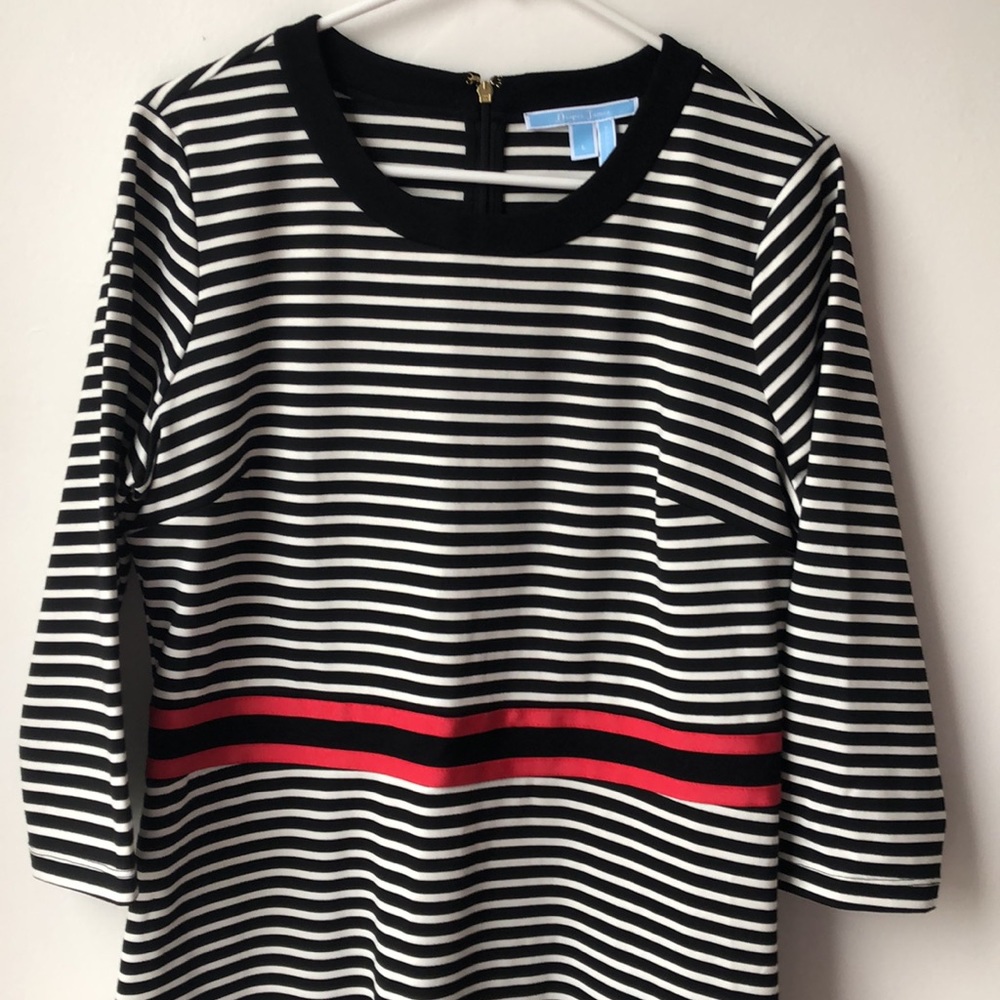 Draper James | Striped Persley Ponte Dress